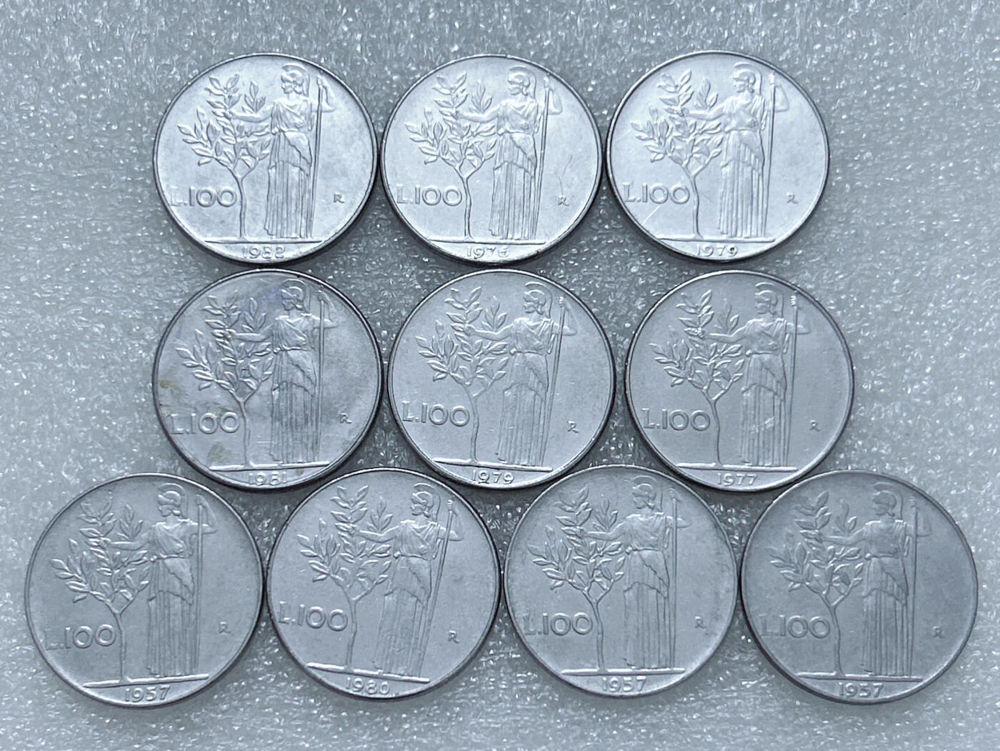 第一海外回流一元起拍收藏 散集专场  第269期 意大利100里拉不锈钢币 10枚