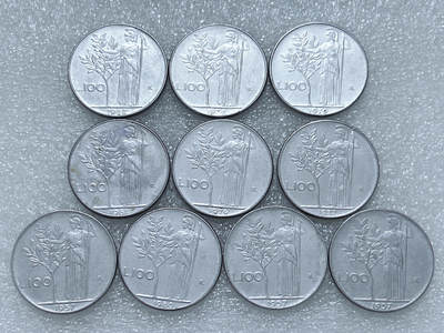 第一海外回流一元起拍收藏 散集专场  第269期 - 意大利100里拉不锈钢币 10枚