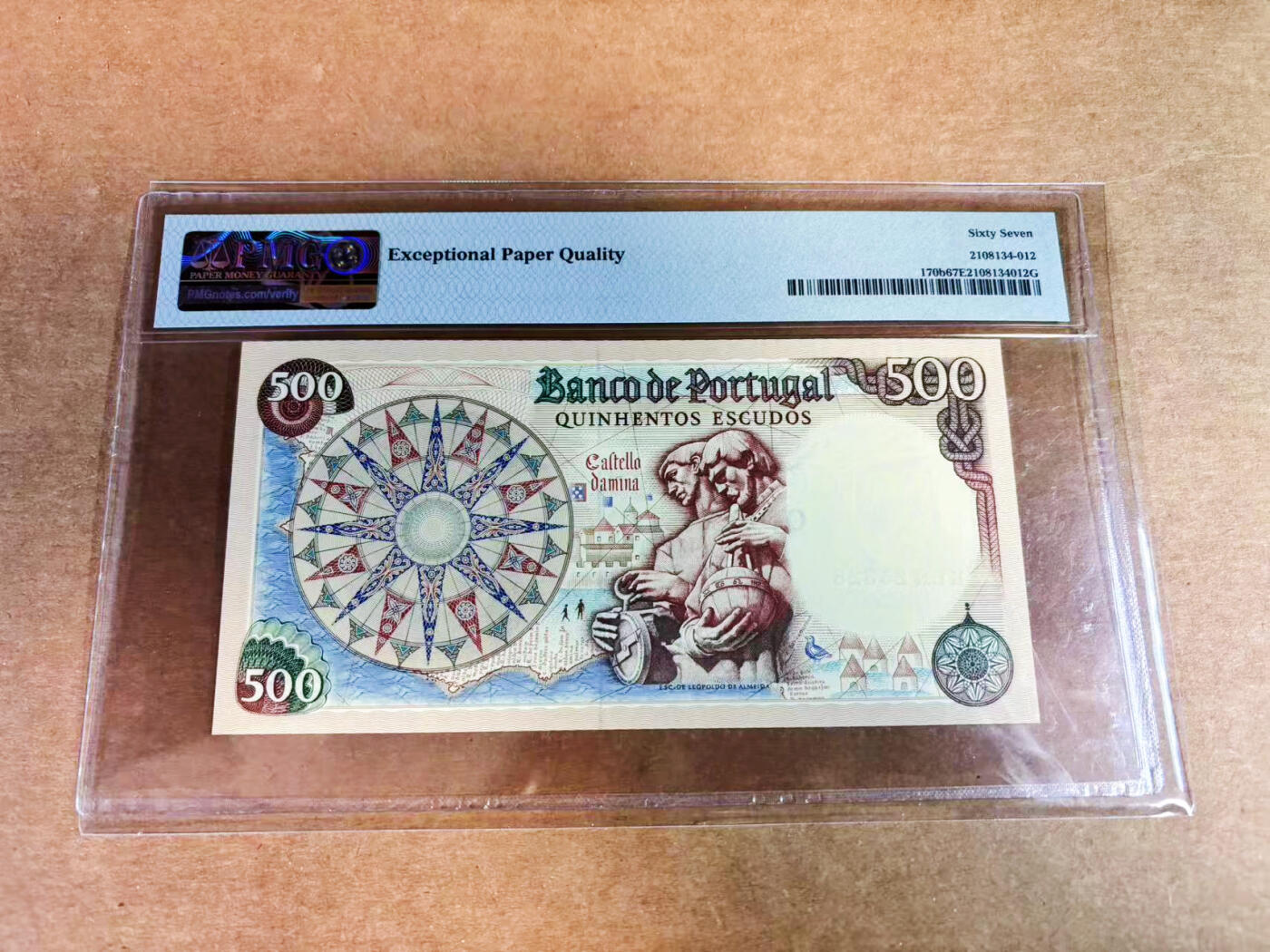 【Blue Auction】世界纸币精拍第752期——18级TOP拍卖/信誉/品质/专业/高效💫 【无47】葡萄牙1979年500埃斯库多 若昂二世 罗盘与地图 大航海主题 PMG67EPQ