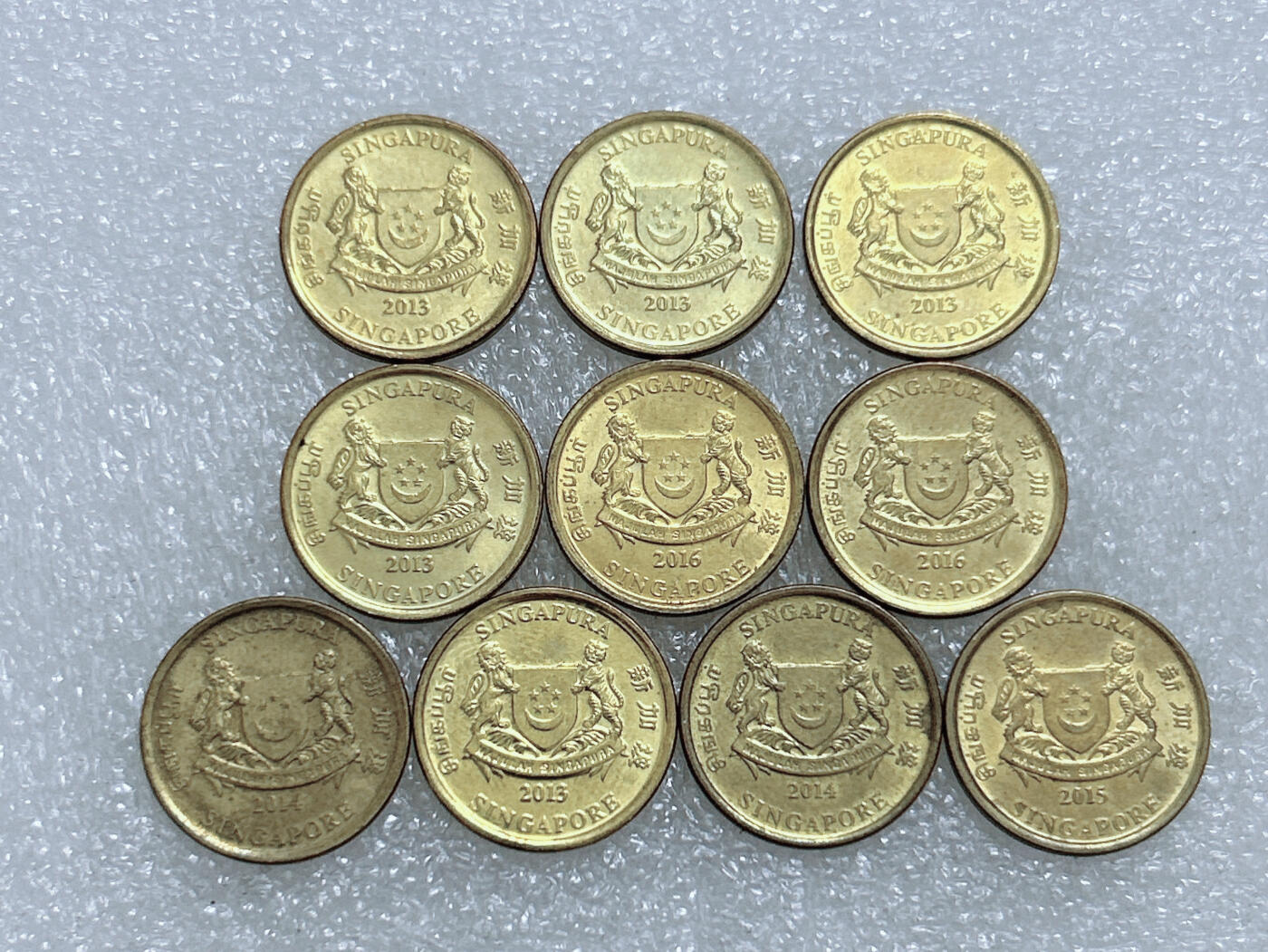 第一海外回流一元起拍收藏 散集专场  第269期 新加坡5分硬币 10枚