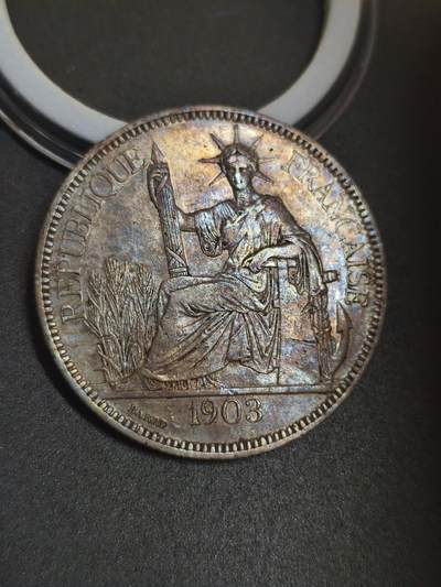 1903年法国坐洋 五彩包浆au底板 - 1903年法国坐洋 五彩包浆au底板