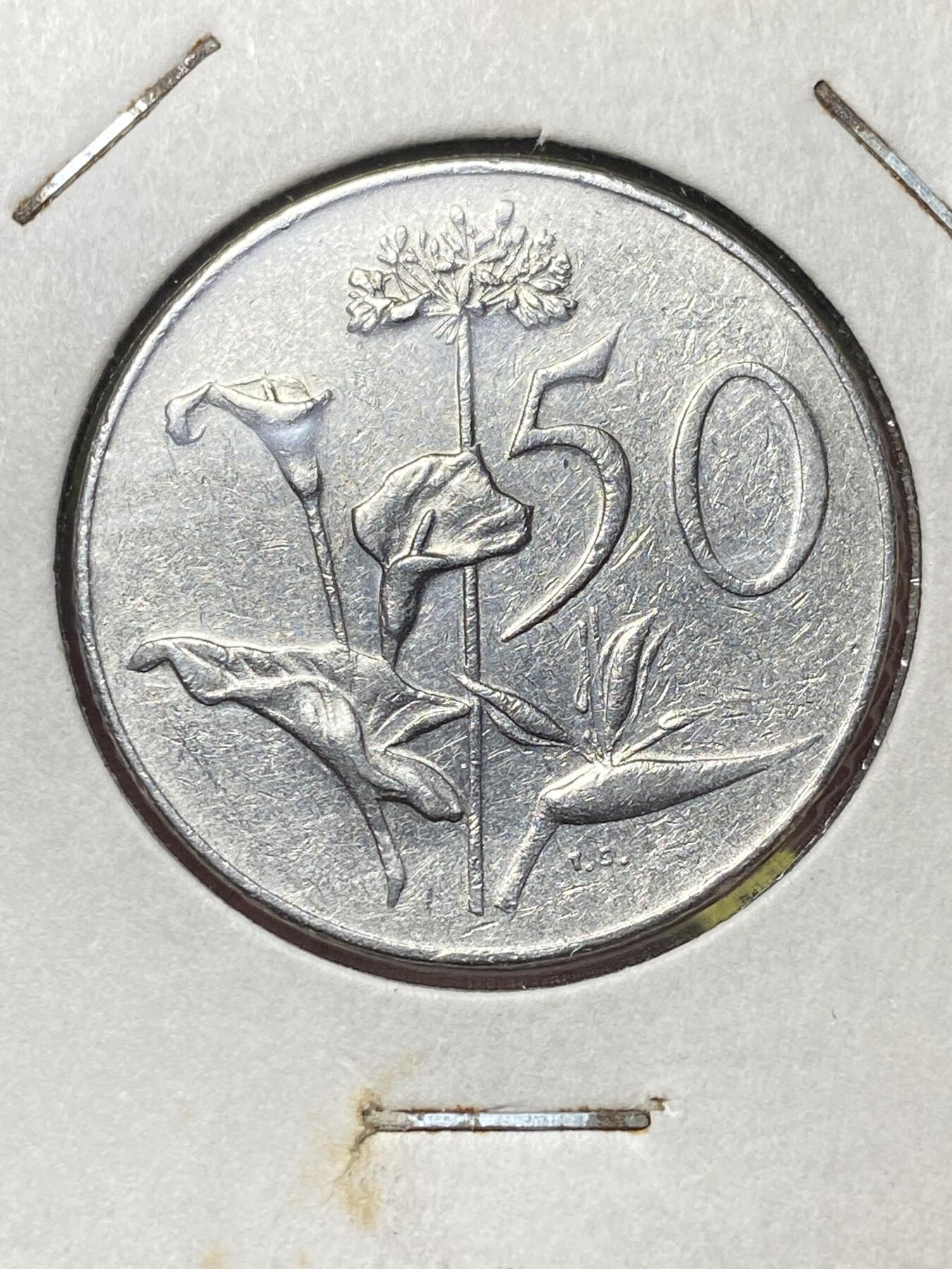 2025年第一百三十场(总第一百五十六场）外国好品纸夹散币场(免佣金) 南非🇿🇦1966年50分(独立后第二套，英语版)