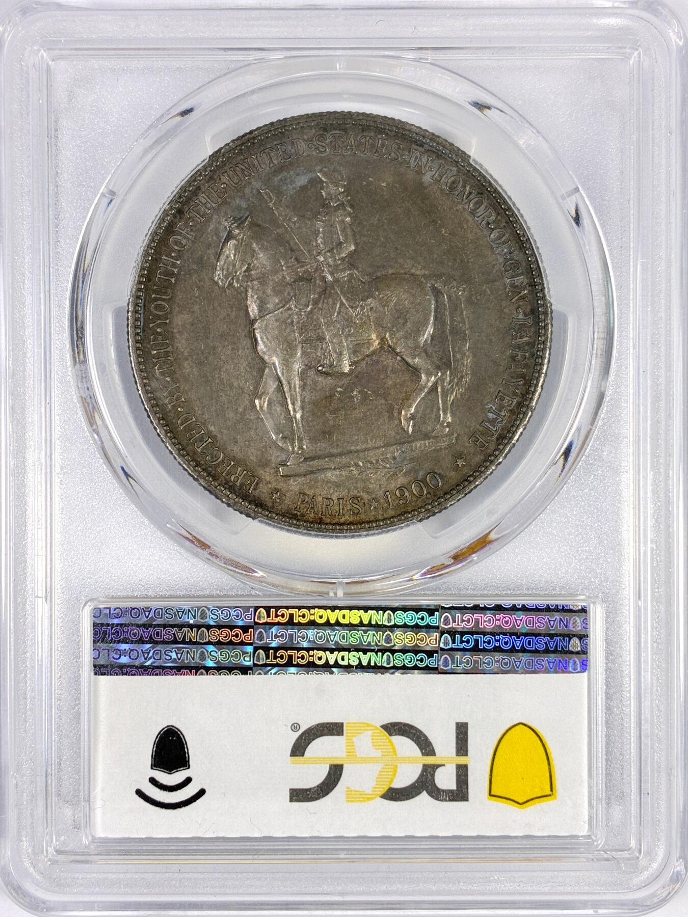 【雨安】【世界币章116期-评级币专场】2025-11-22 周六 19:30 保真【直播拍卖】 [评级美洲] USA 美国 1美元 1900年 拉法耶特  PCGS-MS61 原味均匀老包浆