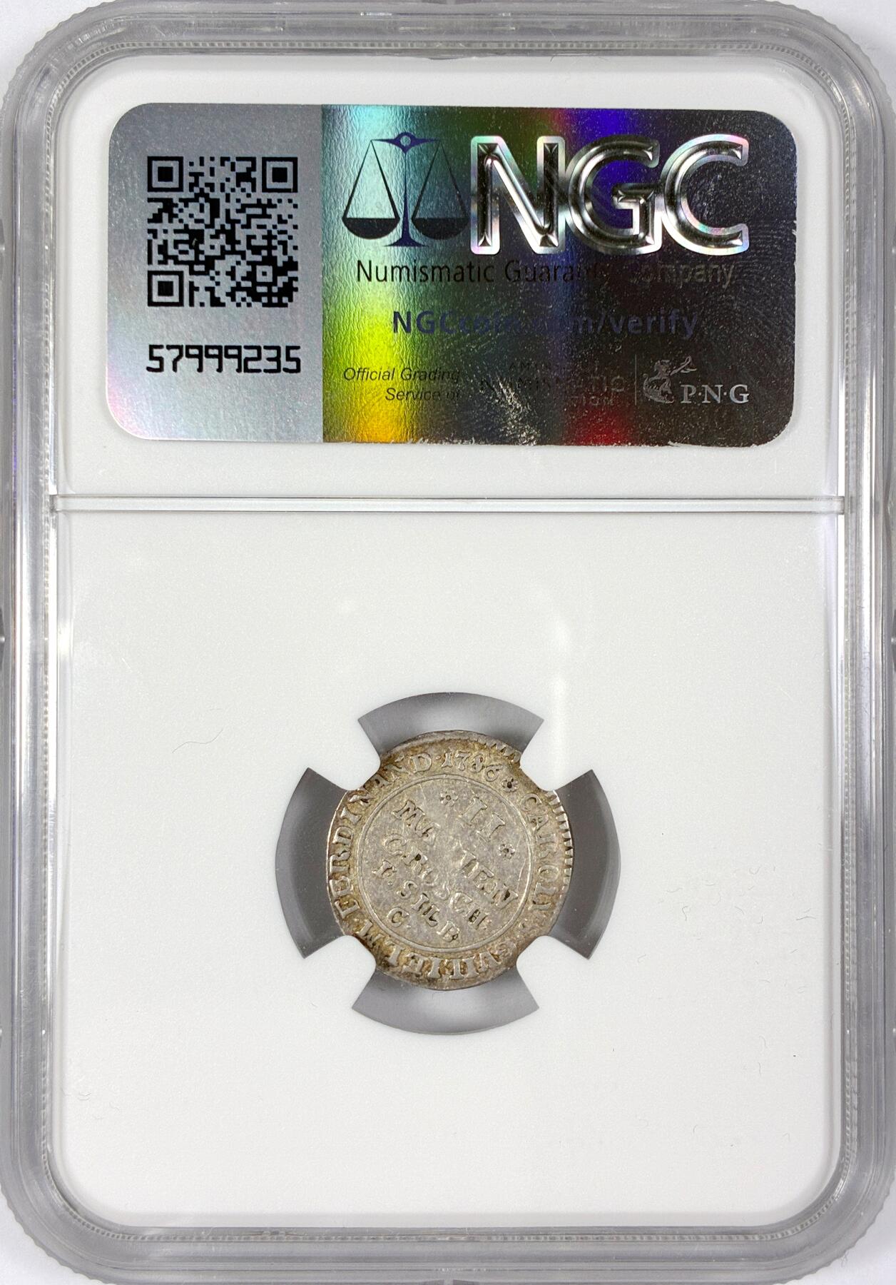 【雨安】【世界币章116期-评级币专场】2025-11-22 周六 19:30 保真【直播拍卖】 [评级德国] Germany 德国 德意志 不伦瑞克-沃尔芬比特尔 2MG 1786年  NGC-AU50