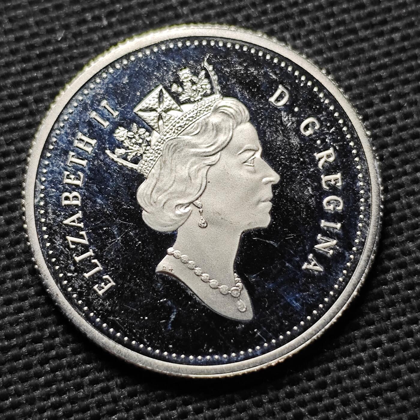 KK钱币收藏小铺  第361场  2月预留时间 周末发货  1995加拿大25分精制币