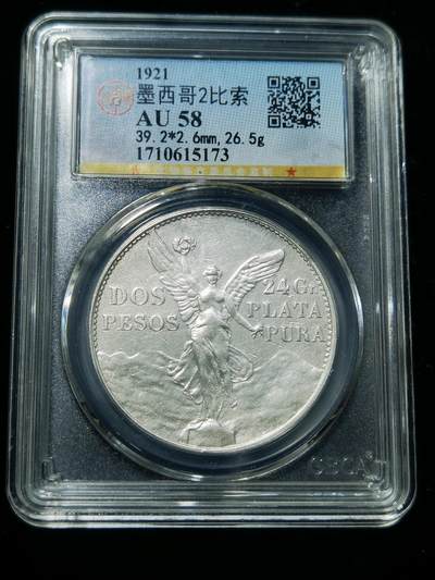 天下钱庄专场欢迎参拍 - 墨西哥天使女神2比索银币