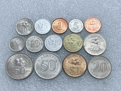 第一海外回流一元起拍收藏 散集专场  第269期 - 马来西亚硬币 14枚 无重复 带光品