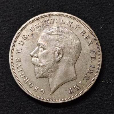 【全场包邮】纯粹捡漏拍479场（免费代拍第16场） - 英国1935年1克朗乔治五世在位25周年木马剑克朗型纪念银币-2