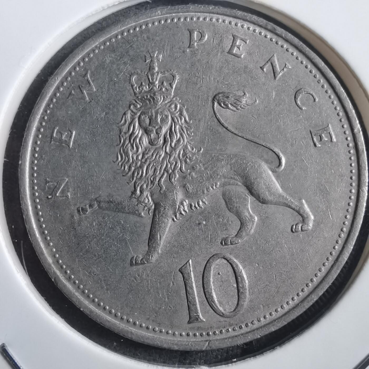 沼泽如烟--第907场 英国1969年10便士