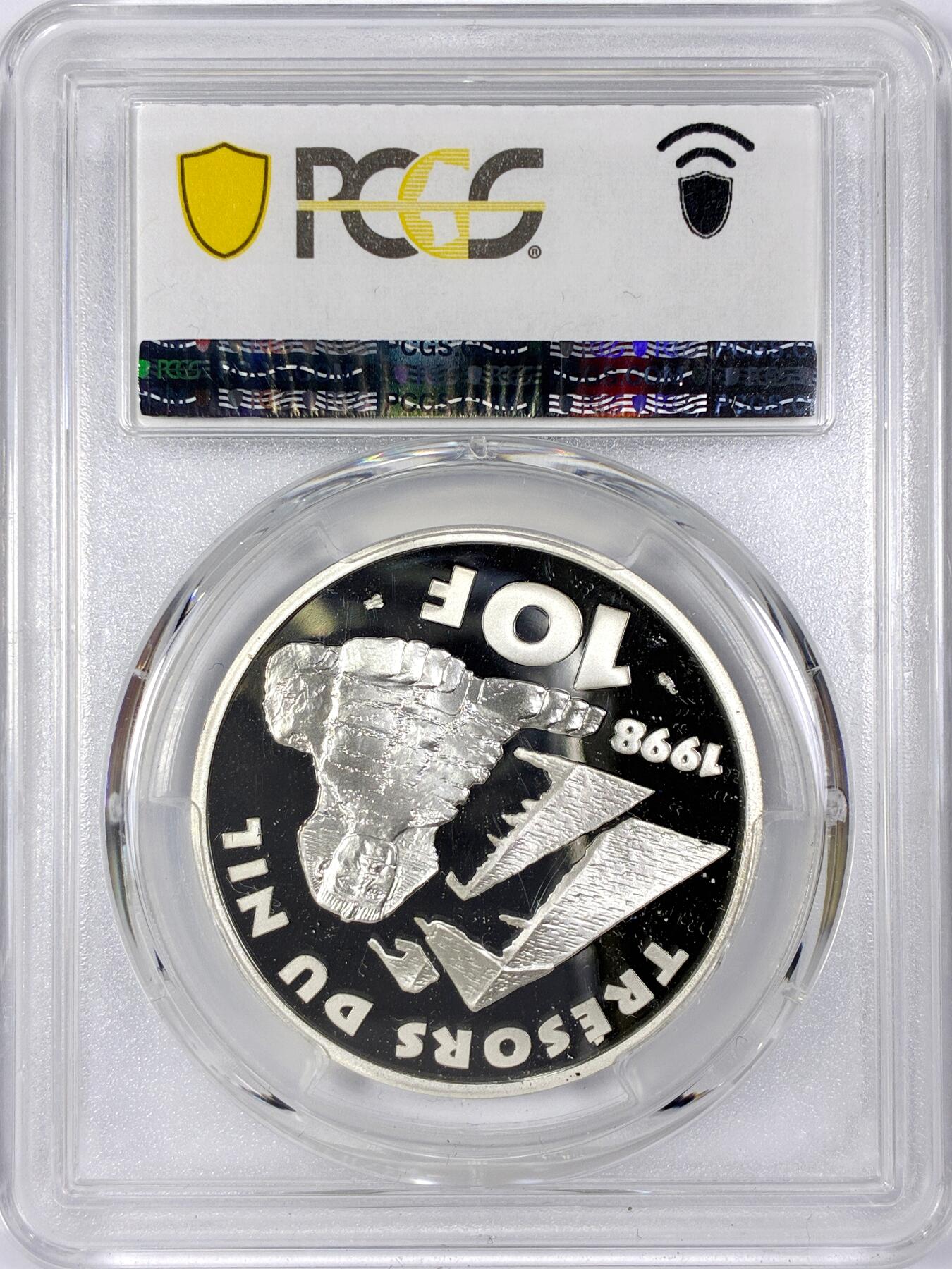 【雨安】【世界币章116期-评级币专场】2025-11-22 周六 19:30 保真【直播拍卖】 [评级现代] France 法国 10法郎 1998年 埃及法老拉美西斯二世 PCGS-PR69DCAM