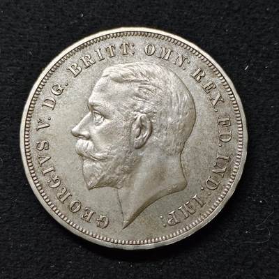 【全场包邮】纯粹捡漏拍479场（免费代拍第16场） - 英国1935年1克朗乔治五世在位25周年木马剑克朗型纪念银币-1