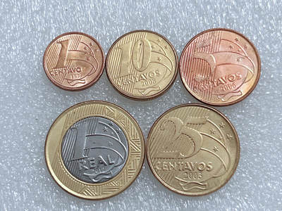 第一海外回流一元起拍收藏 散集专场  第269期 - 巴西人物版硬币 5枚