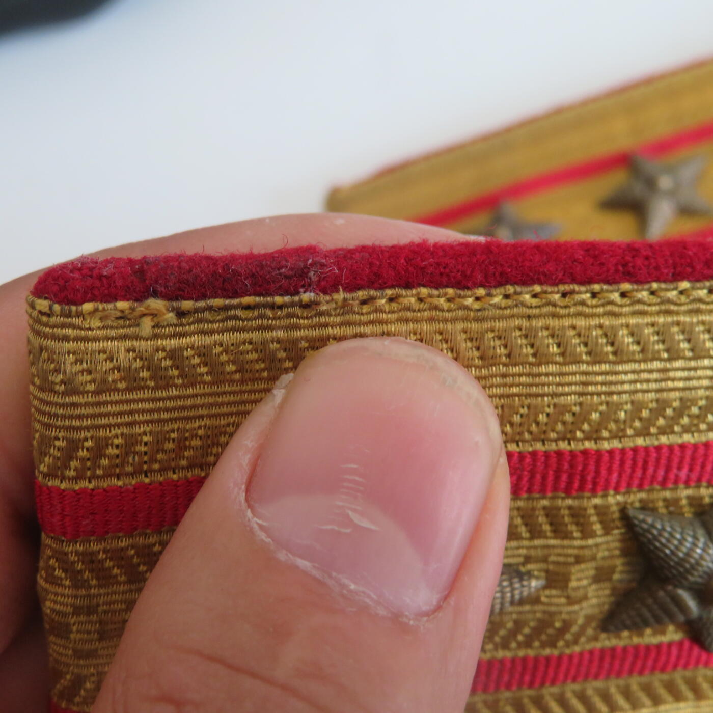 66--55陆军大校礼服大衣肩章一付（原装校官星）