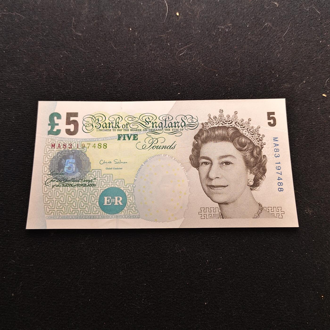 【全场包邮】纯粹捡漏拍479场（免费代拍第16场） 【纸钞】英国英格兰银行5元纸钞