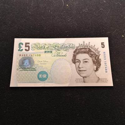 【全场包邮】纯粹捡漏拍479场（免费代拍第16场） - 【纸钞】英国英格兰银行5元纸钞