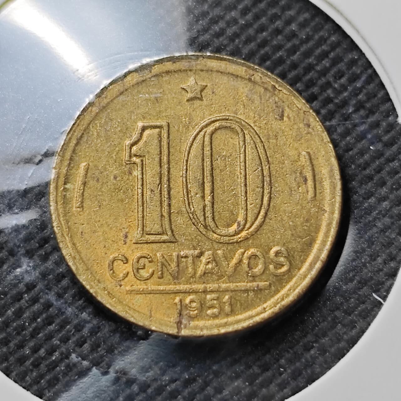 KK钱币收藏小铺  第373场  2月预留时间 周末发货  1951巴西10分 好品铜币