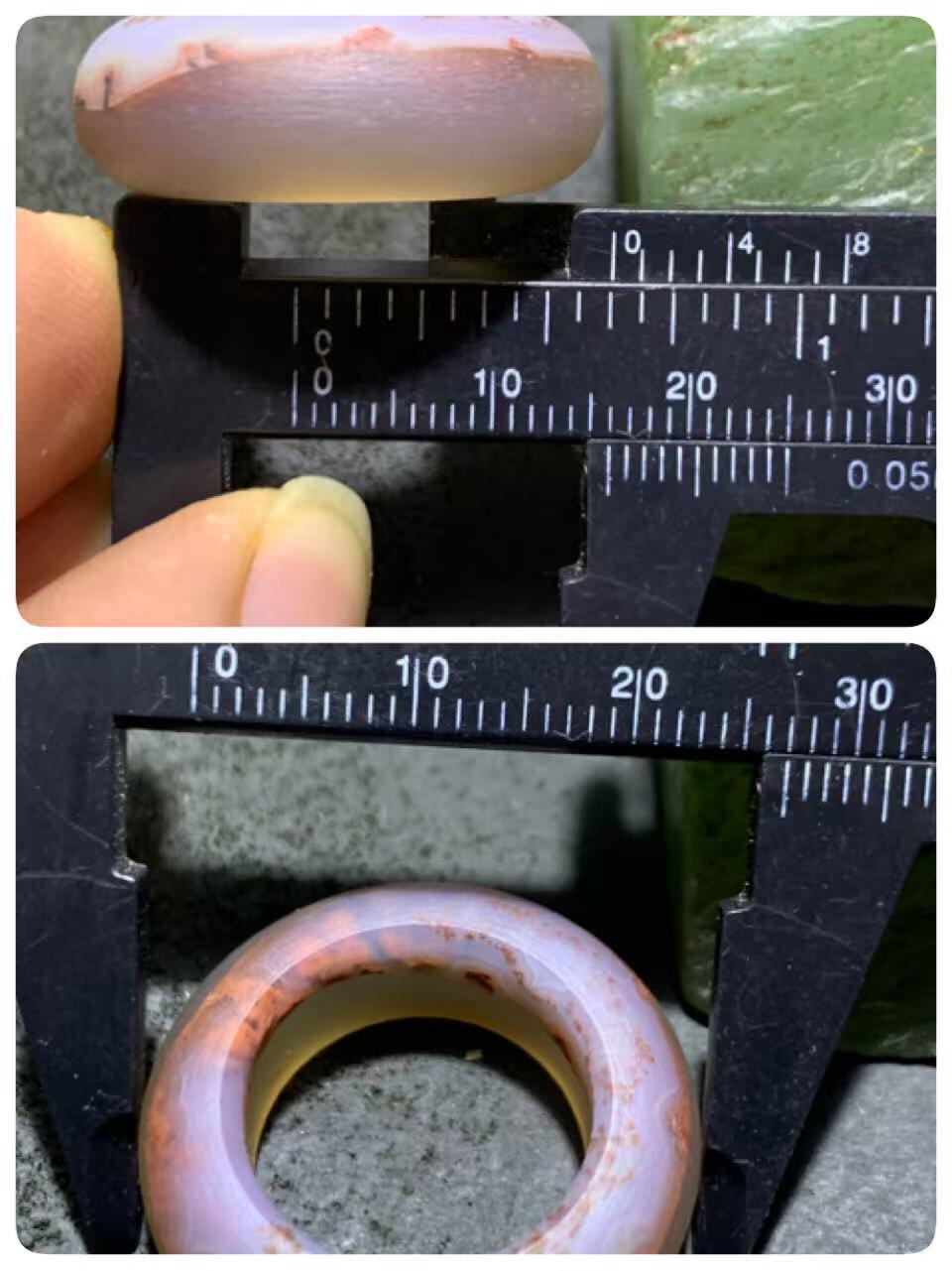 精美亚光高润度冻料朱砂点战国红玛瑙戒指一个