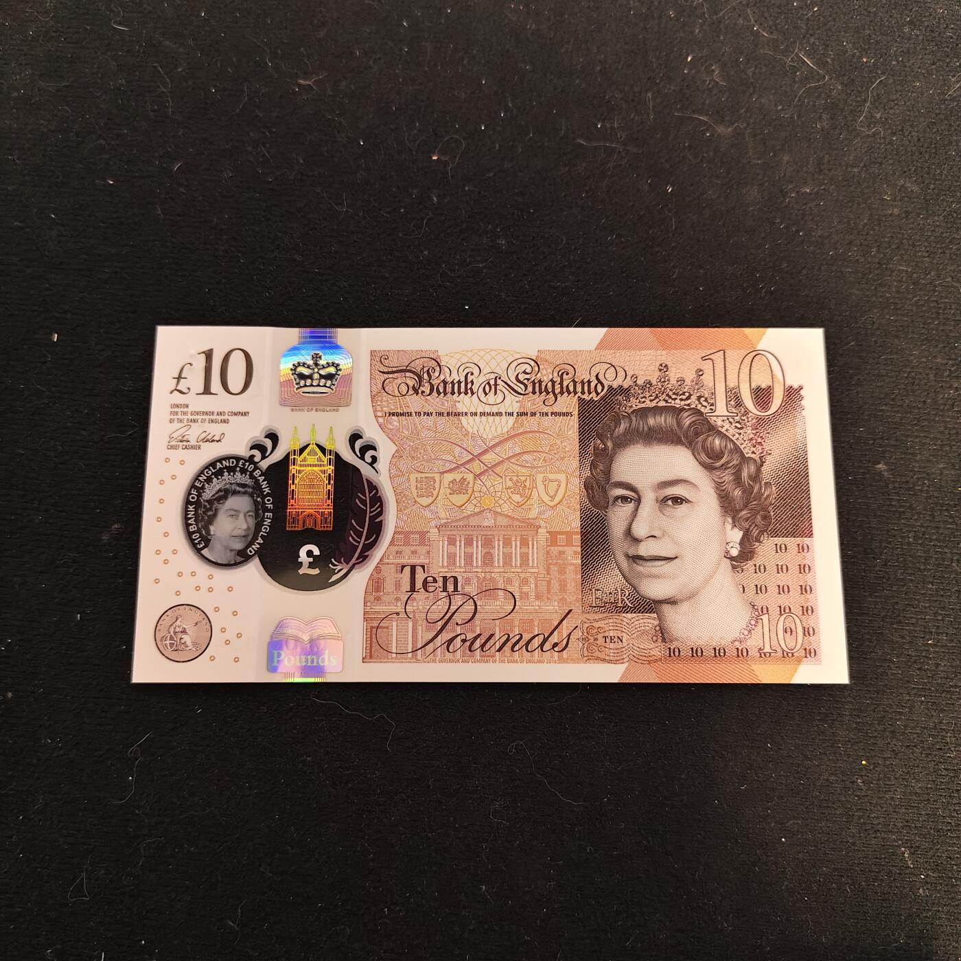 【全场包邮】纯粹捡漏拍479场（免费代拍第16场） 【塑料钞】英国英格兰银行伊丽莎白二世10镑塑料钞