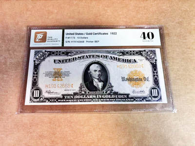 【Blue Auction】世界纸币精拍第752期——18级TOP拍卖/信誉/品质/专业/高效💫 - 美国1922年20美金 黄金券 华盛顿 TQG50