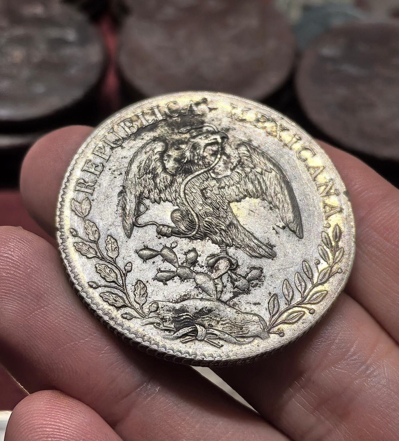 南宋泉阁俄币 外币 国币 专场第十九期 【送拍无额外佣金】 墨西哥 1894年 墨西哥鹰洋大银币 花边 老包浆通货好品 味道不错