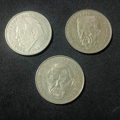 【游宝拍卖】乙巳蛇年90期 全场包邮 第三季收官场 - 德国🇩🇪 1990年2马克纪念币 G-卡尔斯鲁厄铸币厂