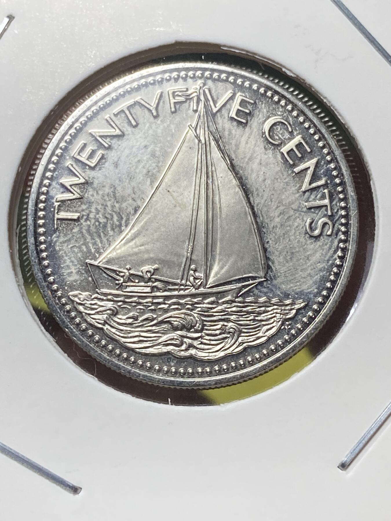 2025年第一百三十场(总第一百五十六场）外国好品纸夹散币场(免佣金) 好品–巴哈马🇧🇸1974年25分(第四套首发年)