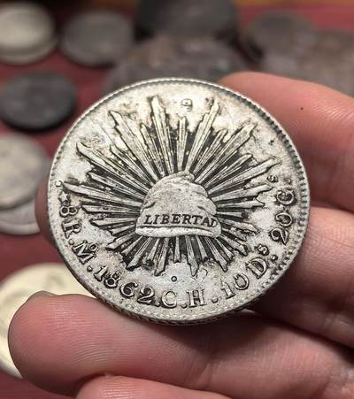 南宋泉阁俄币 外币 国币 专场第十九期 【送拍无额外佣金】 - 墨西哥 1862年 墨西哥鹰洋大银币 花边 老包浆通货好品 味道不错