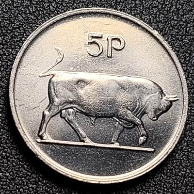 泉币菌-第132场-精品福利场 - 原光极美 牛气冲天 金牛 爱尔兰5便士镍铜动物硬币 23.5毫米