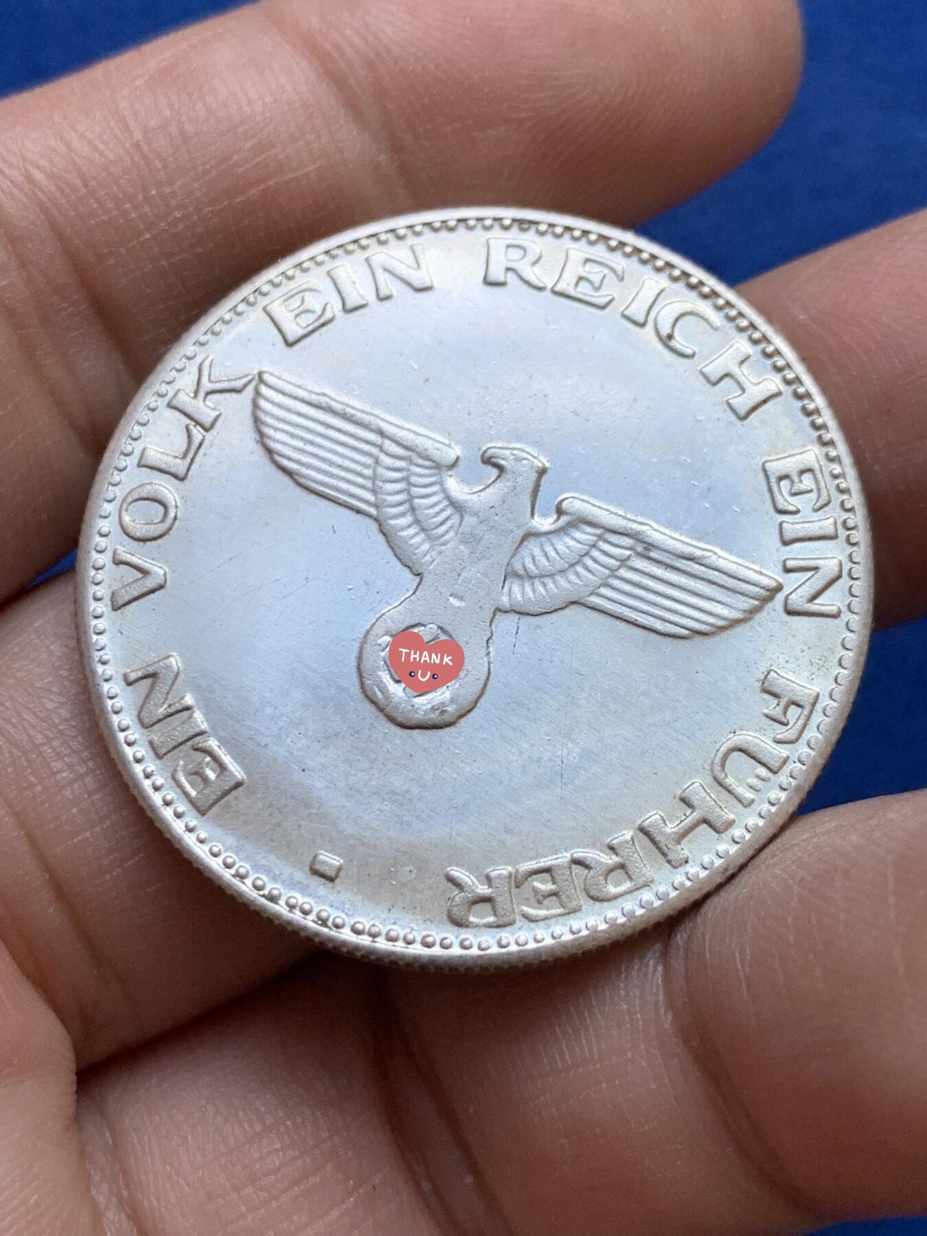 《竞宝斋》第439场 周日，周一，周二 3场连拍 （全场包邮） 后铸版 德国镀银纪念章 原光十足 C-405