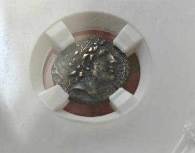 瓶子🏺第217期拍卖会 -  公元前149-前147年  古希腊塞琉古王国 亚历山大一世   正束带国王头像  背阿波罗坐像 1德拉克马银币