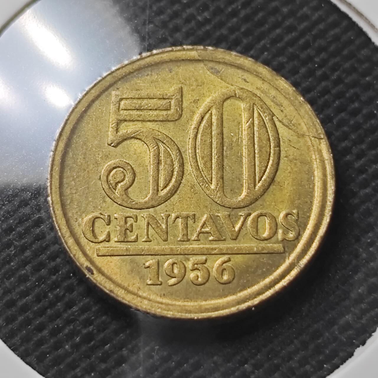 KK钱币收藏小铺  第374场  2月预留时间 周末发货  1956巴西50分铜币 好品