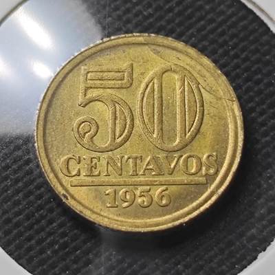 KK钱币收藏小铺  第374场  2月预留时间 周末发货 -  1956巴西50分铜币 好品