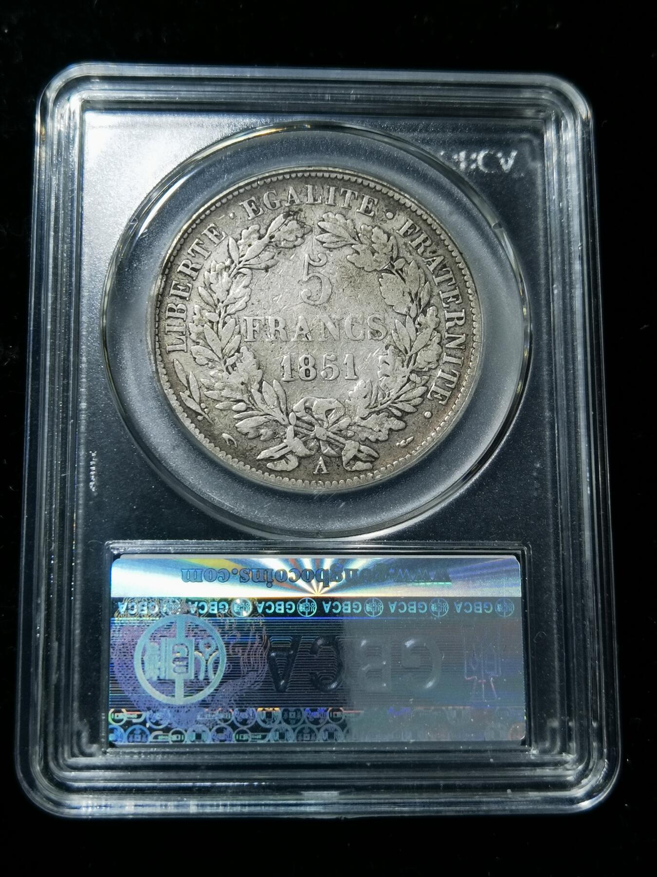 天下钱庄专场欢迎参拍 法国谷物女神5法郎银币