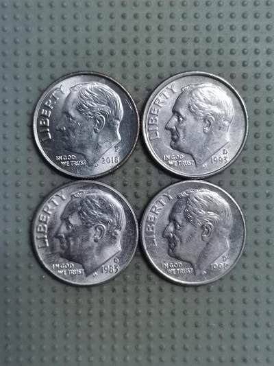 2025年第121场各国散币拍卖（总第121场） - 美国10美分4枚