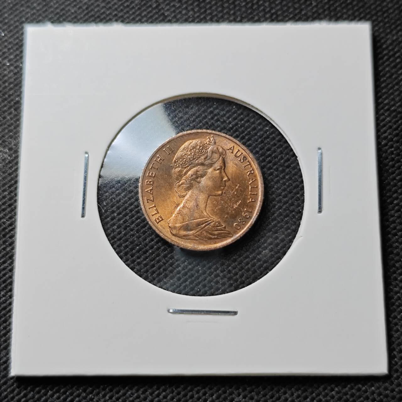 KK钱币收藏小铺  第373场  2月预留时间 周末发货  1980澳大利亚1分铜币