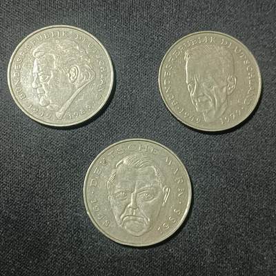 【游宝拍卖】乙巳蛇年90期 全场包邮 第三季收官场 - 德国🇩🇪 1990年2马克纪念币 J-汉堡铸币厂