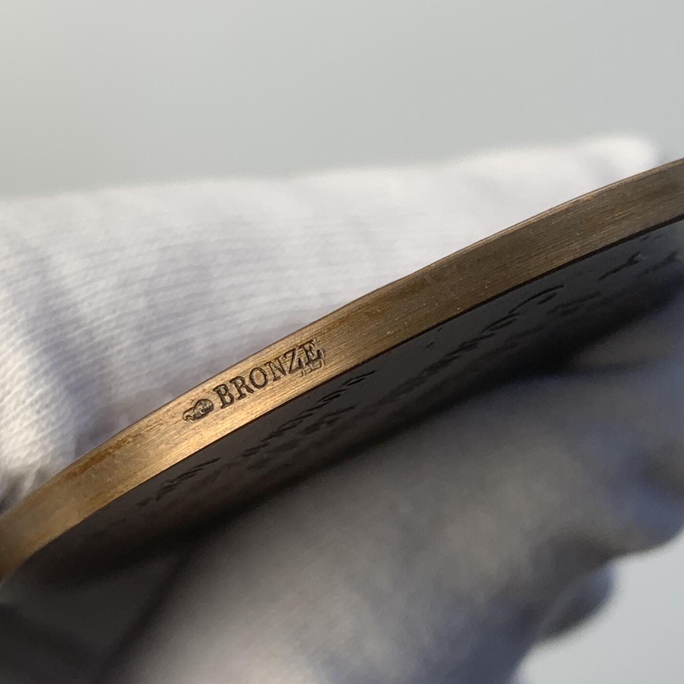 掌中浮雕-藏着的欧洲第042场 1915年巴黎市议员皮埃尔·兰皮埃纪念大铜章，背面巴黎市徽和荣誉军团勋章图案，55.5mm，76g，带盒，法国朦胧刀大师莱昂·德尚（Léon DESCHAMPS）作品