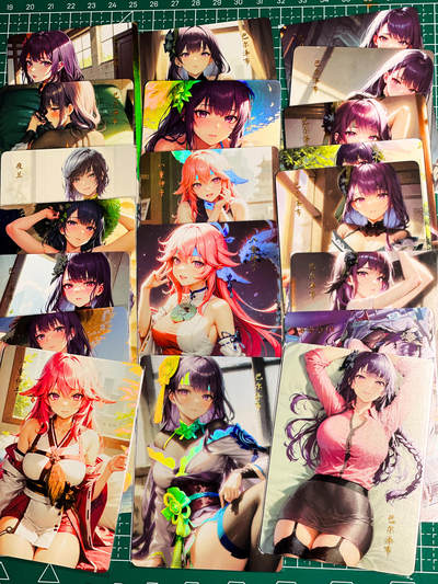 显眼宝36期 11月14日晚22:00截拍 佣金1起 可寄存～ - 燎原卡牌 焱卡文化  原神动漫卡牌 一套  20张 浮雕彩闪工艺 超好看 63*88