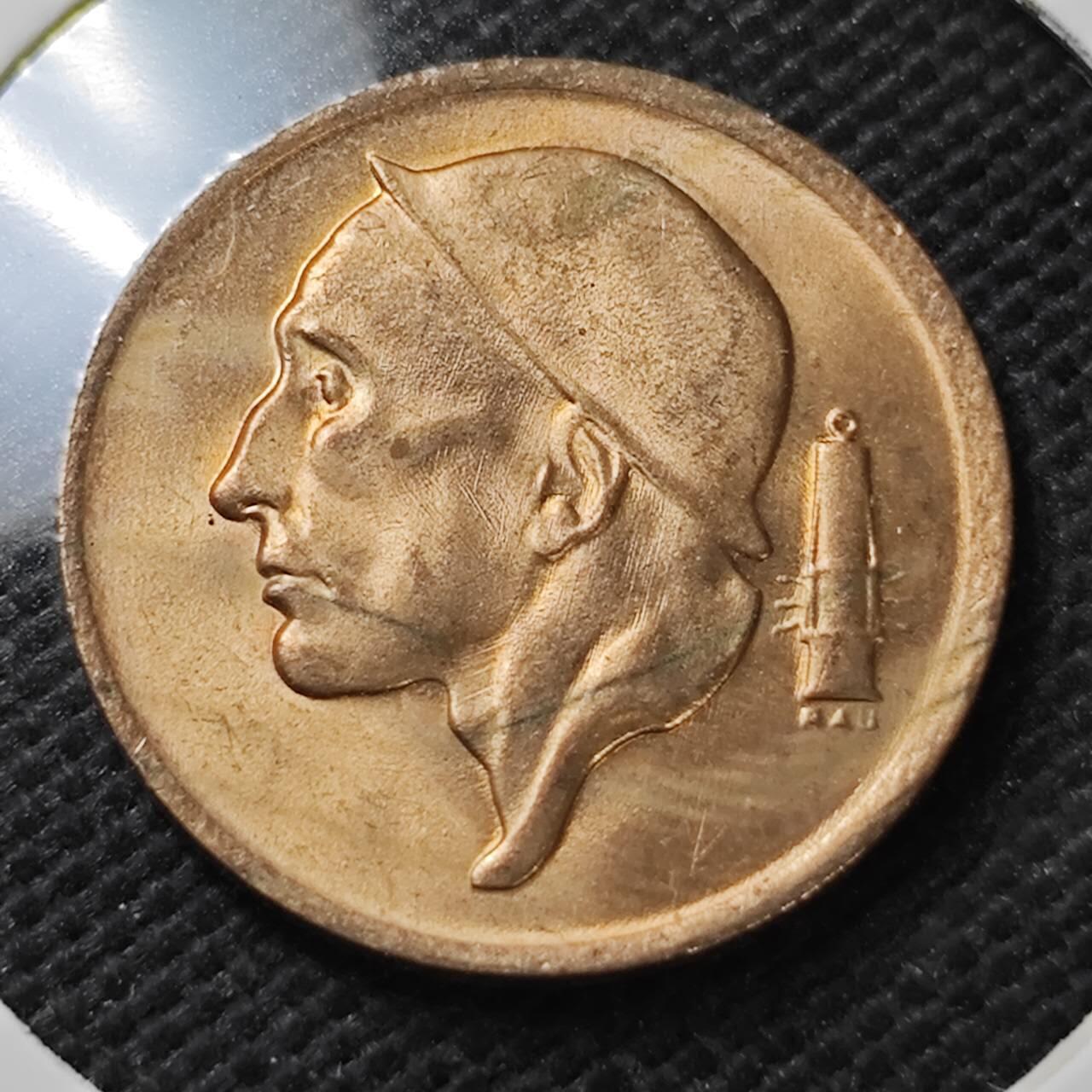 KK钱币收藏小铺  第373场  2月预留时间 周末发货  1966比利时50分铜币 拆卷品