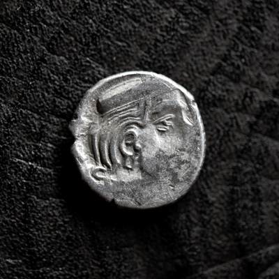 【良泉】第41期【自动场】11月27日晚19.30点开拍！86组，西方古代钱币专场 - 公元3世纪【西郡太守】西萨特拉普王朝，背三拱佛丘、星月银币，2.15克