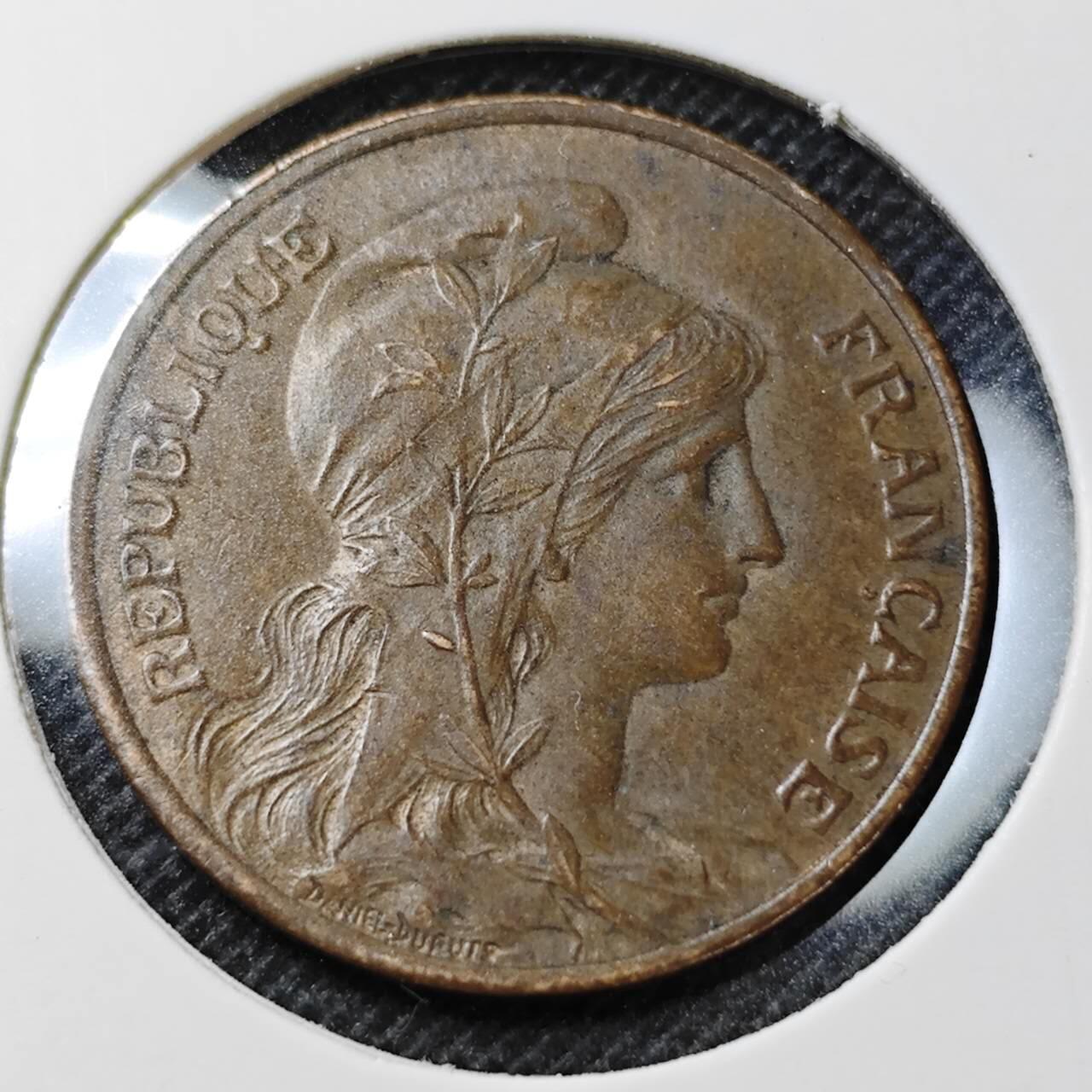 KK钱币收藏小铺  第360场  2月预留时间 周末发货 1912法国5分 