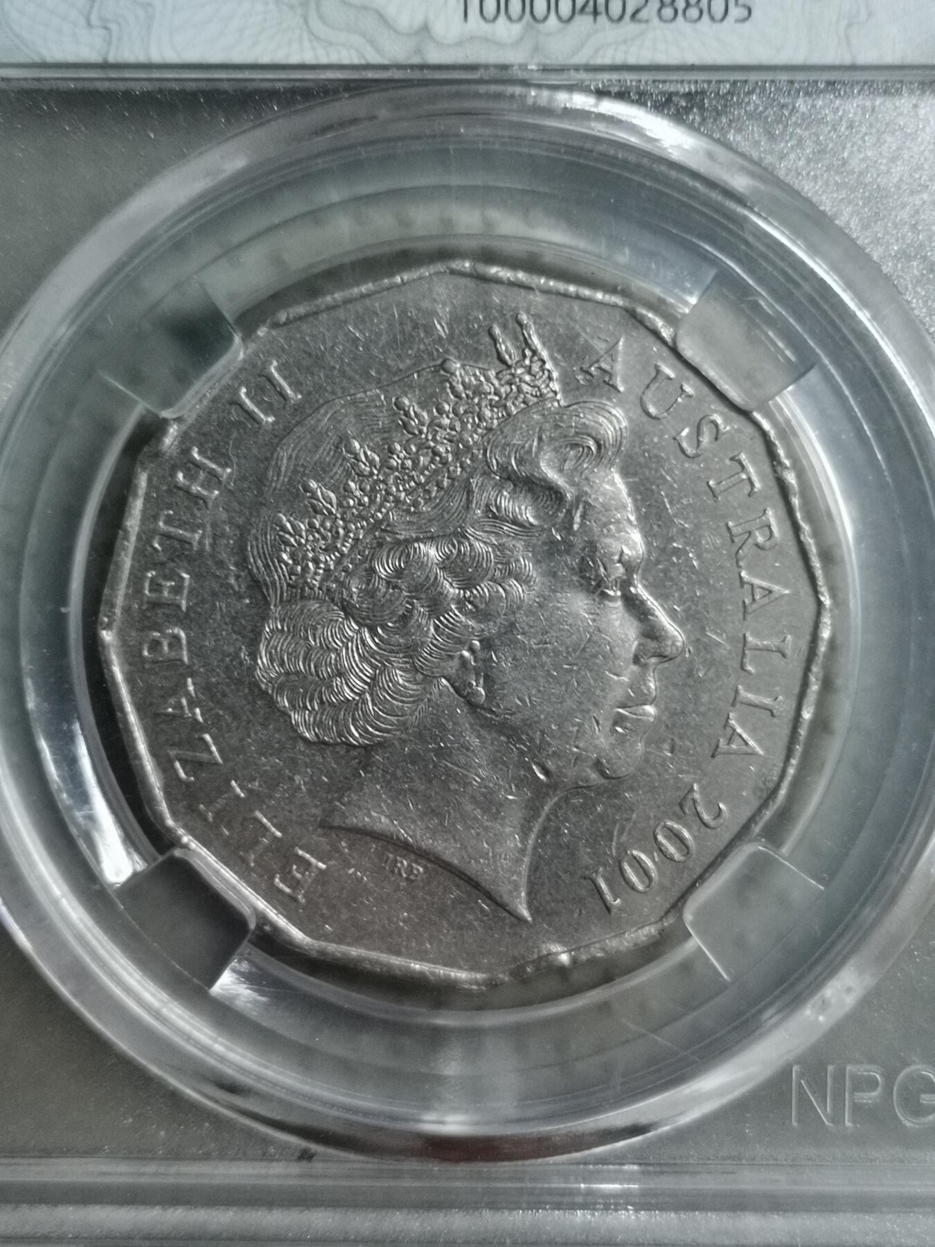 2025年第121场各国散币拍卖（总第121场） 澳大利亚2001年英联邦百年50分纪念币