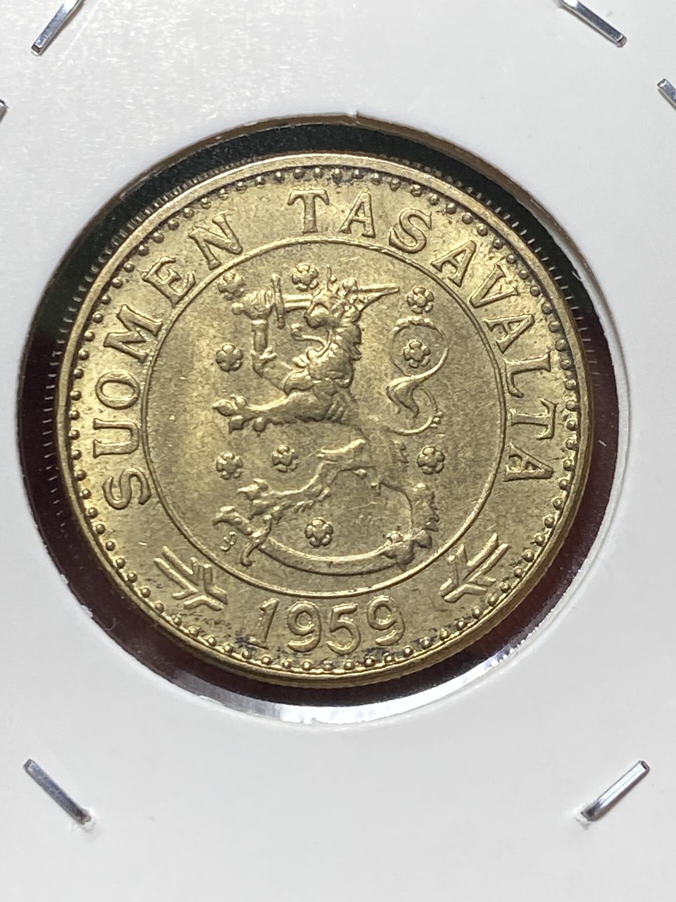 2025年第一百三十场(总第一百五十六场）外国好品纸夹散币场(免佣金) 少见好品–芬兰🇫🇮1959年20马克(S标)