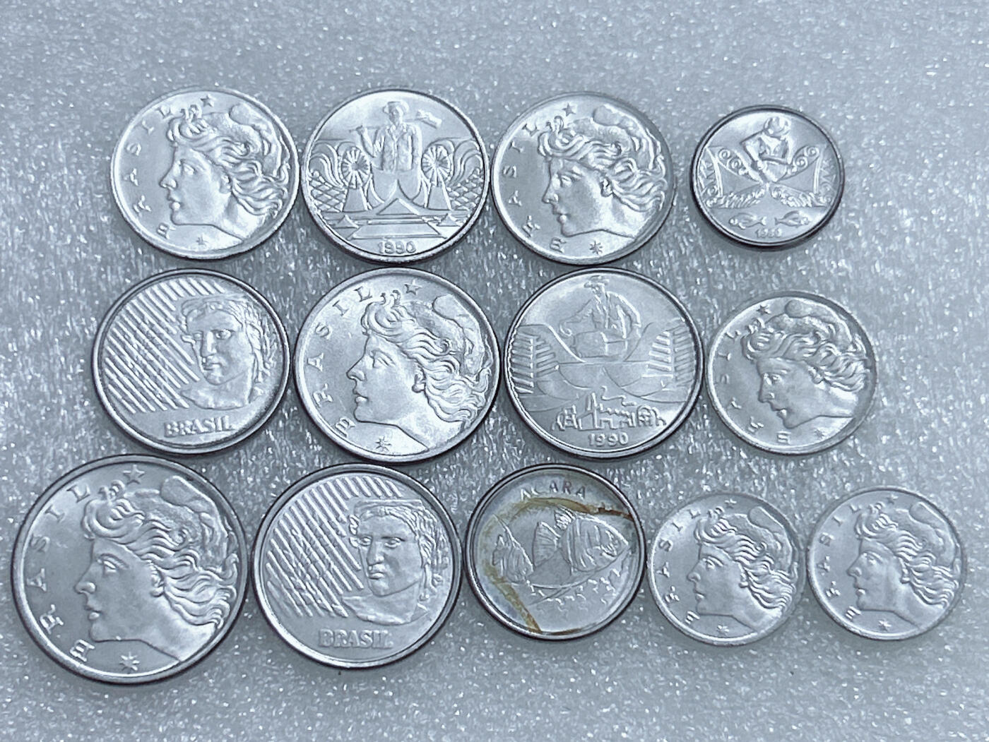 第一海外回流一元起拍收藏 散集专场  第269期 巴西不锈钢币 13枚 无重复