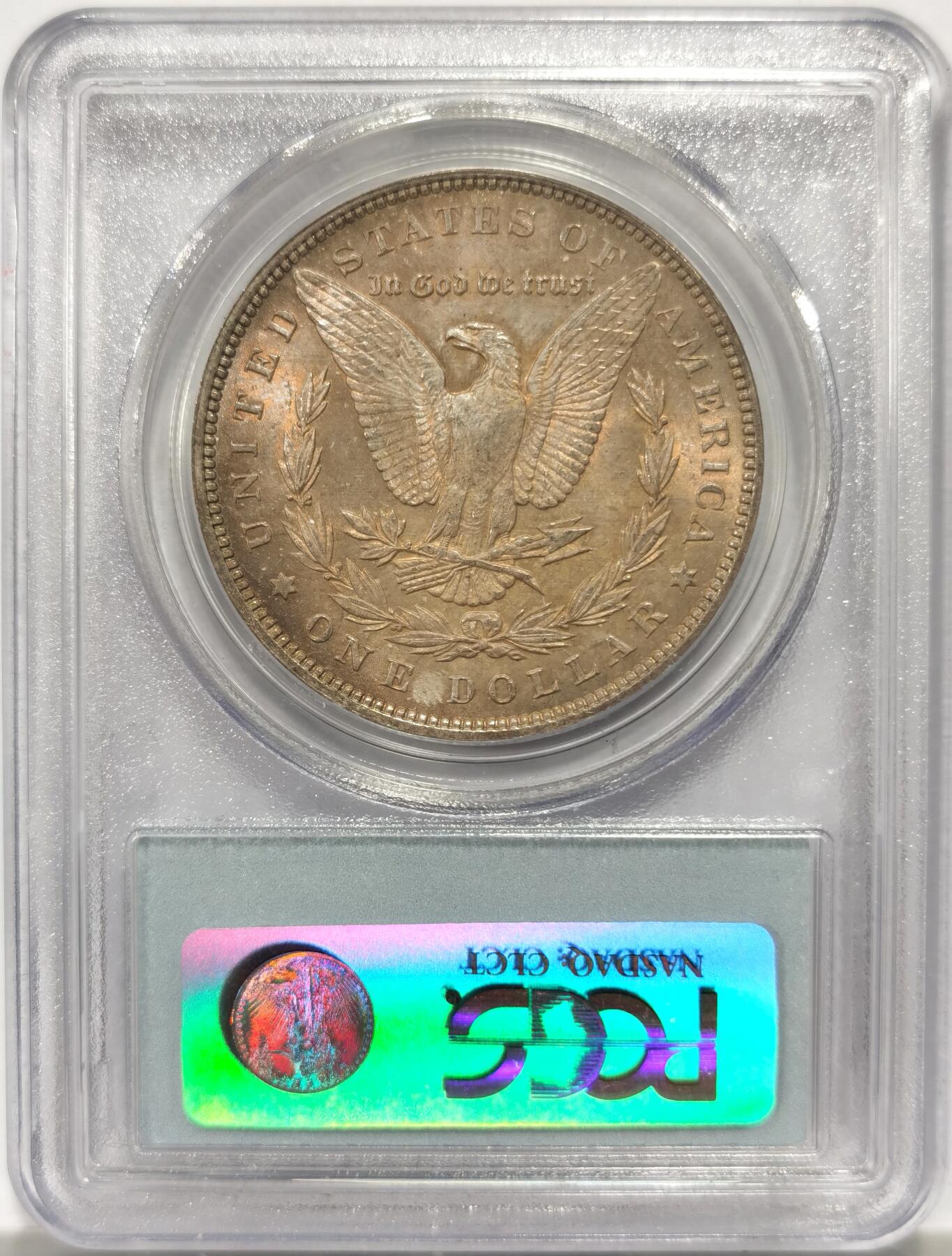 博洋堂藏家专场系列之美国钱币白金之夜专场暨第148期（全场包邮） PCGS MS64 美国1896 摩根 双面黄褐色老包浆
