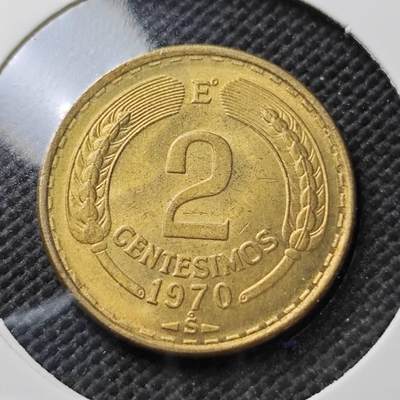 KK钱币收藏小铺  第373场  2月预留时间 周末发货 -  1970智利2分铜币 好品