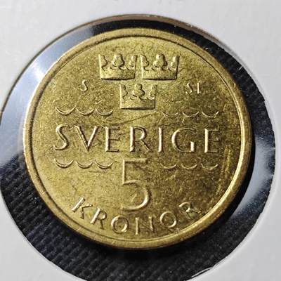 KK钱币收藏小铺  第373场  2月预留时间 周末发货 -  2016瑞典5克朗