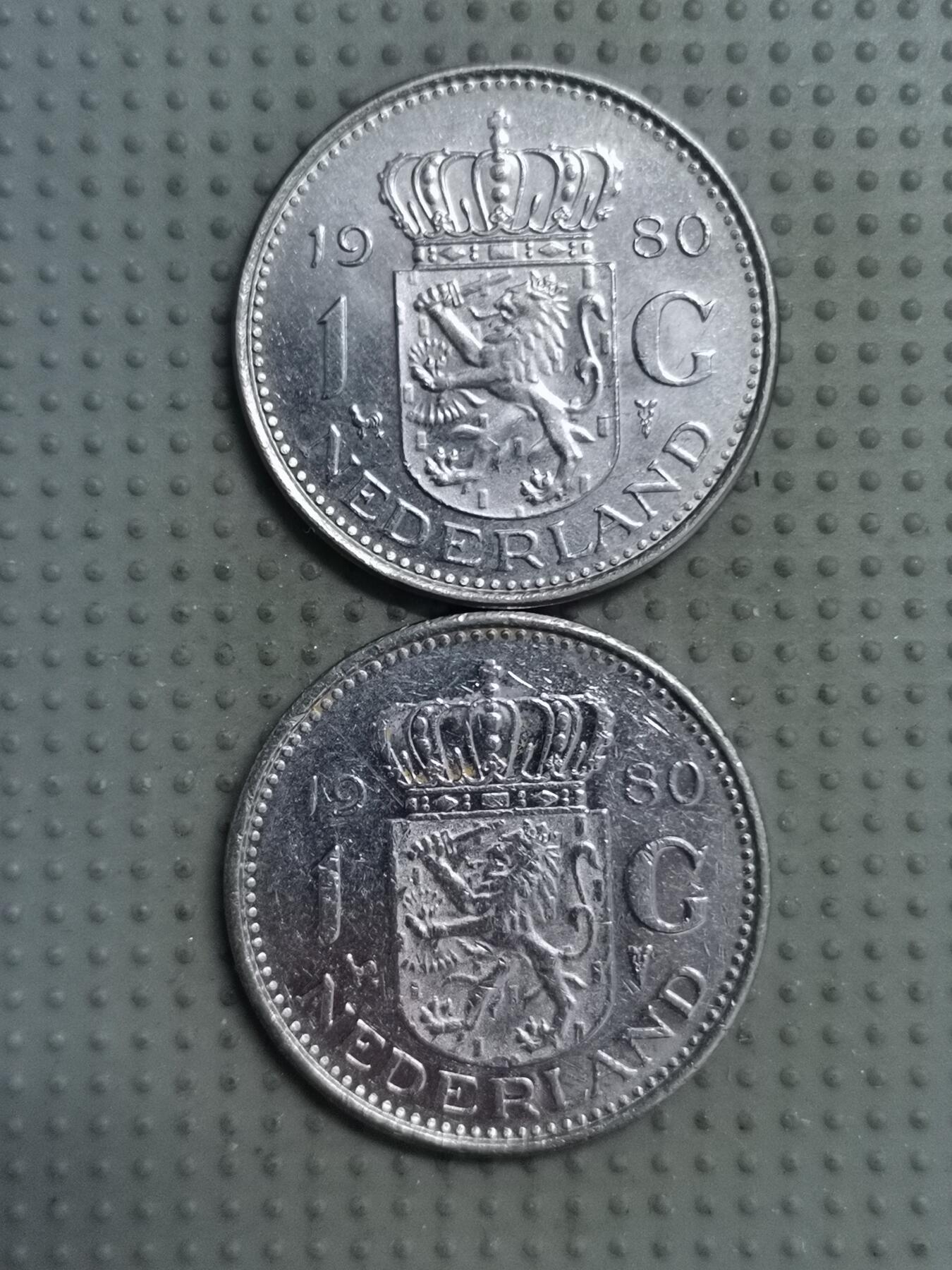 2025年第121场各国散币拍卖（总第121场） 荷兰1980年1盾2枚