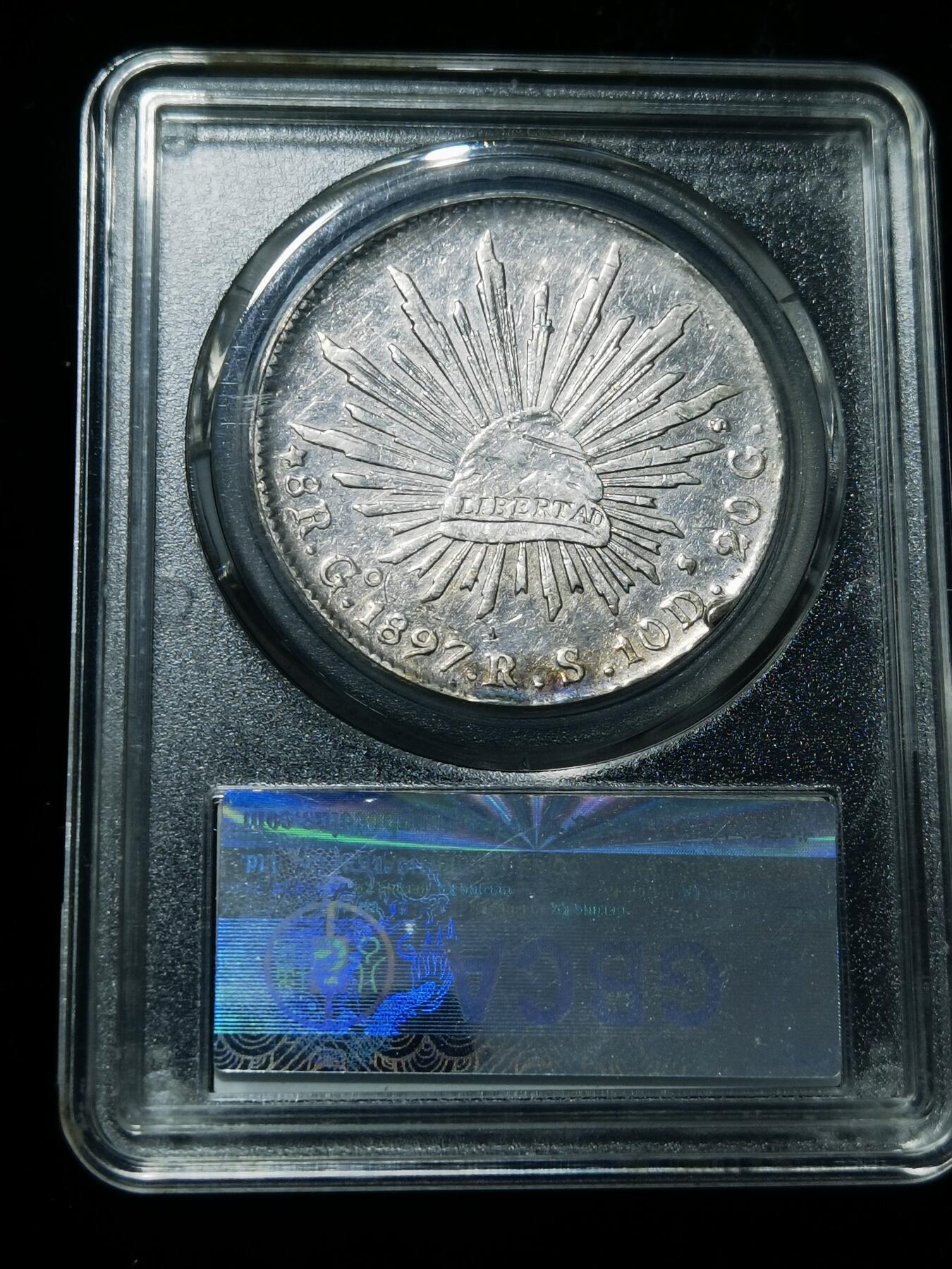 天下钱庄专场欢迎参拍 公博评级AU50墨西哥鹰洋