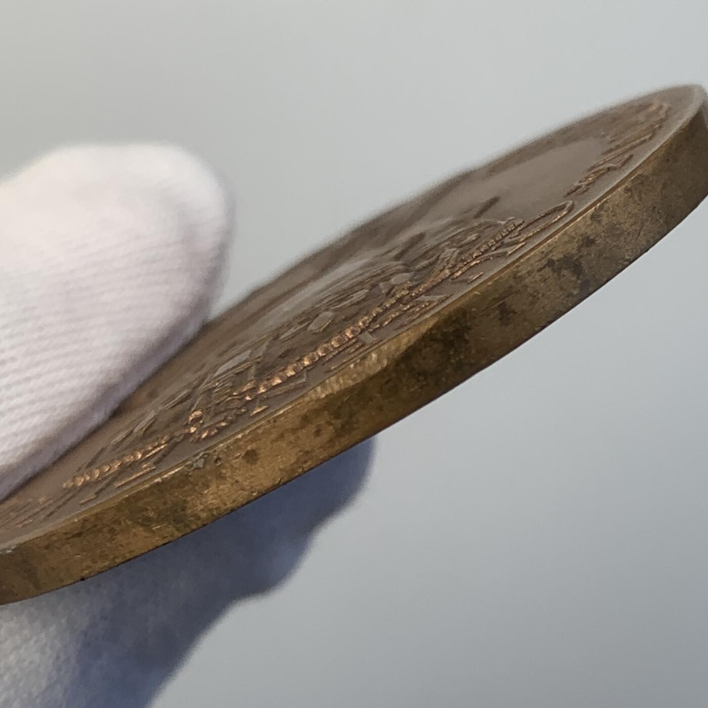 掌中浮雕-藏着的欧洲第042场 1937年英国乔治六世与伊丽莎白王后加冕大铜章，51mm，65.6g，MATTE工艺少见品种